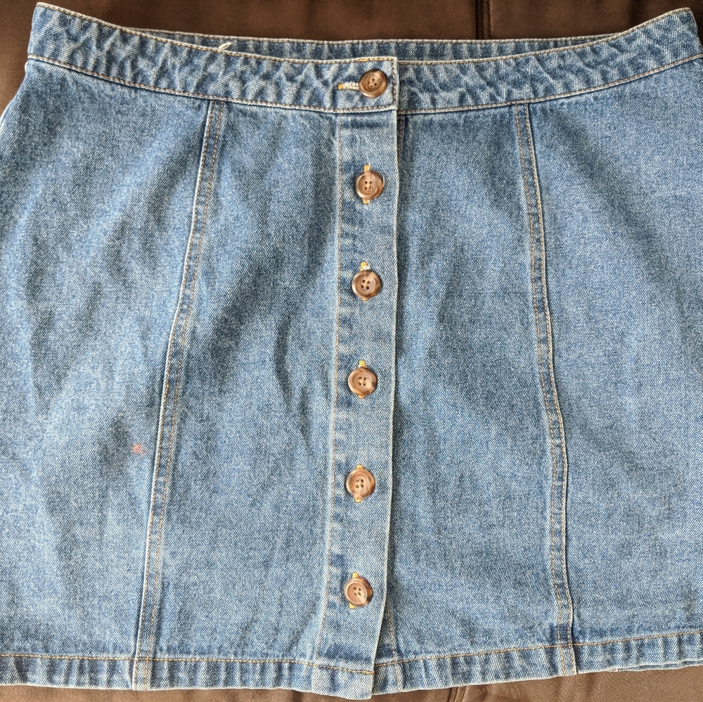 Denim button skirt 1X from Forever 21